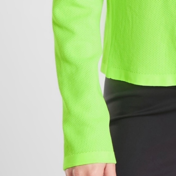 Athleta S Turbo Seamless Sweatshirt Neon 531345 - Picture 3 of 9